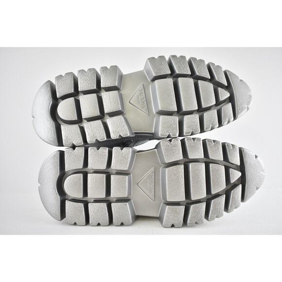 Prada Monolith Evolution Thunder Lug Sole Silver Platform Flat Low Sneaker 38 - Picture 12 of 12